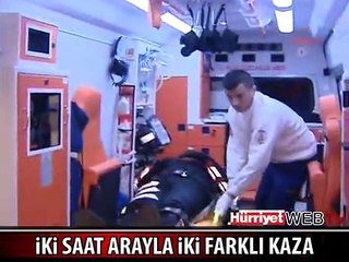 İKİ KAZA 4 YUNUS POLİSİ YARALI