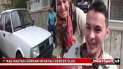 KAS HASTASI GÜRKAN HAYALİNDEKİ OTOMOBİLİNE KAVUŞTU