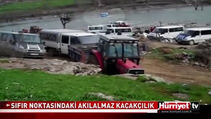 SUDA YÜZEN RUS KAMYONLARIYLA YAPIYORLAR