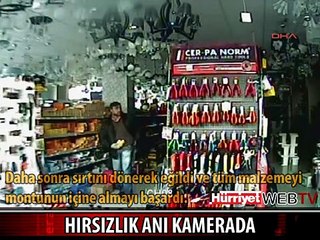 DÜKKAN SAHİBİ KAMERA KAYITLARINI İZLEYİNCE ŞOKE OLDU