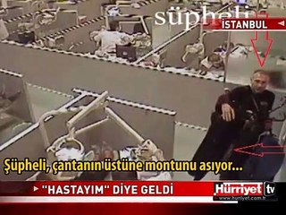 HASTAYIM DİYE GELDİ HIRSIZLIK YAPARKEN KAMERAYA YANSIDI
