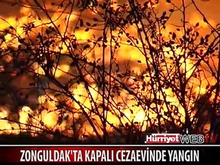 KAPALI CEZAEVİNDE YANGIN