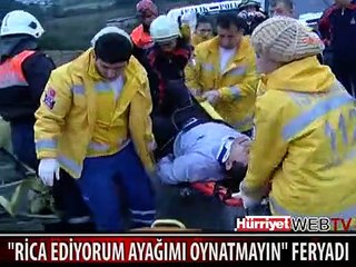 SÜRÜCÜ ACI İÇİNDE FERYAT ETTİ