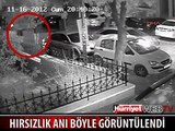 OTOMOBİLDEN HIRSIZLIK GÜVENLİK KAMERALARINA YANSIDI