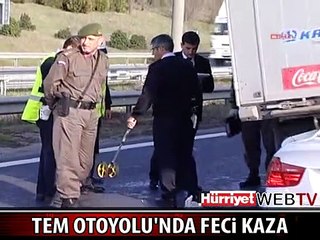 TEM OTOYOLU'NDA FECİ KAZA: 2 ÖLÜ