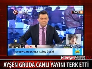 CANLI YAYINI BÖYLE TERK ETTİ