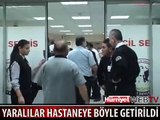 SAMSUN'DA YARALILAR HASTANEYE BÖYLE GETİRİLDİ
