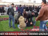 KKTC'NİN KURULUŞ YILDÖNÜMÜ TÖRENİNDE GERGİNLİK