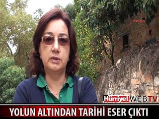 ALANYA'DA ÇÖKEN YOLUN ALTINDAN TARİH ÇIKTI