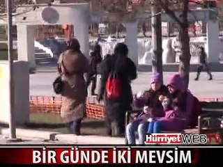 KONYA İKİ MEVSİMİ BİR ARADA YAŞADI
