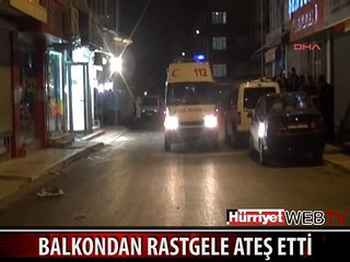 BALKONDAN RASTGELE ATEŞ ETTİ: 2 YARALI