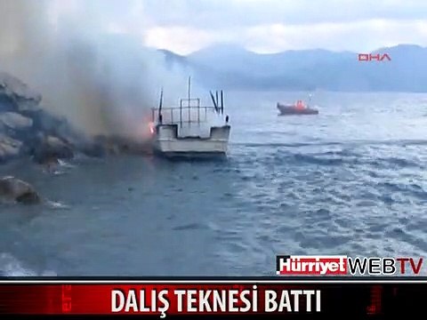 DALIŞ TEKNESİ BATTI, YOLCULARI SAHİL GÜVENLİK KURTARDI