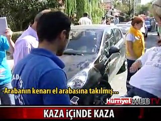 KADIKÖY'DE BİN YILDA BİR OLACAK İNANILMAZ KAZA