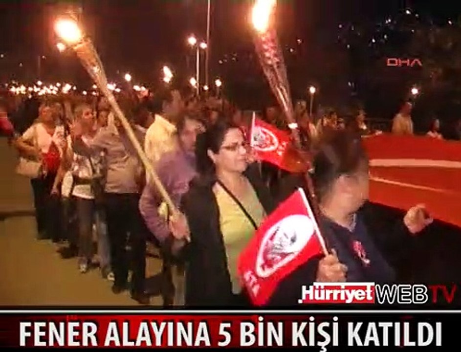 ZONGULDAK'TA FENER ALAYINA 5 BİN KİŞİ KATILDI