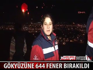 VAN KALESİNDEN GÖKYÜZÜNE 644 FENER BIRAKILDI
