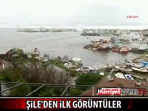 ŞİLE'DE DEV DALGALAR BÖYLE GÖRÜNTÜLENDİ