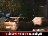 EDİRNE'YE YILIN İLK KARI YAĞDI