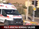 DERİK'TE POLİS ARACINA BOMBALI SALDIRI