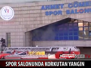 SPOR SALONUNDA KORKUTAN YANGIN