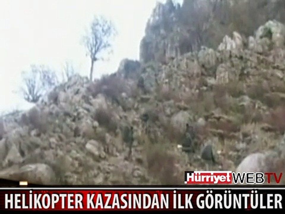 17 MEHMETÇİĞİN ŞEHİT OLDUĞU HELİKOPTERDEN İLK GÖRÜNTÜLER