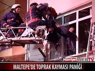 MALTEPE'DE TOPRAK KAYMASI PANİĞİ