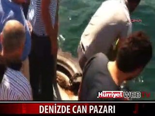 ÜSKÜDAR'DA MOTORDAN DENİZE DÜŞEN KADIN BÖYLE KURTARILDI