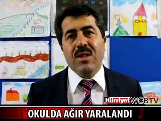 OKULDA BAŞINA MERMER PARÇASI DÜŞTÜ