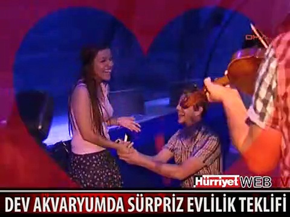 DEV AKVARYUMDA SÜRPRİZ EVLİLİK TEKLİFİ