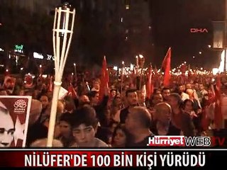 BURSA NİLÜFER'DE 100 BİN KİŞİ YÜRÜDÜ