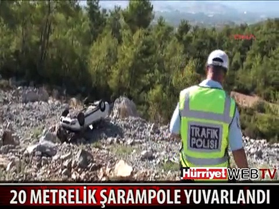 ŞARAMPOLE UÇAN OTOMOBİLDEN SAĞ ÇIKTILAR