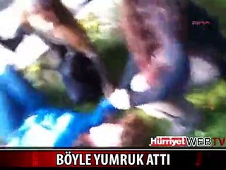 KIZ ÖĞRENCİYE BÖYLE YUMRUK ATTI