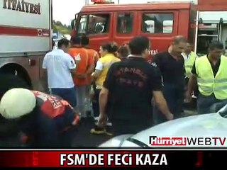 KÖPRÜ TRAFİĞİNİ FELÇ EDEN KAZA