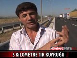 KAPIKULE'DE 6 KİLOMETRE TIR KUYRUĞU