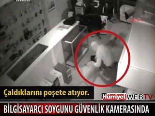 BİLGİSAYARCI SOYGUNU GÜVENLİK KAMERASINDA