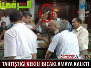 TARTIŞTIĞI VEKİLİ MECLİSTE BIÇAKLAMAYA KALKTI