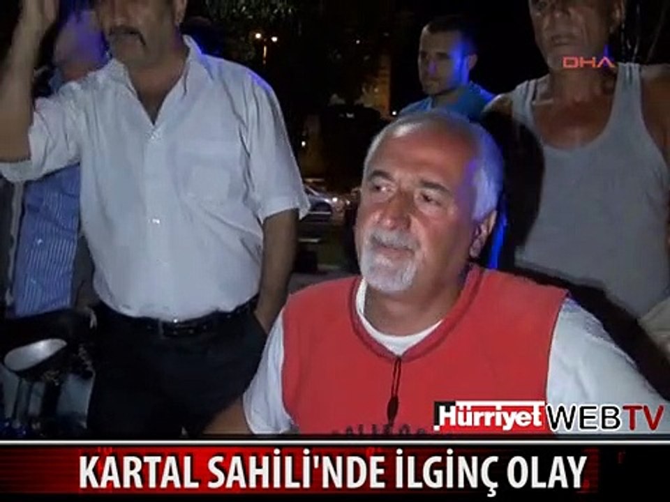 KARTAL SAHİLİ'NDE İLGİNÇ OLAY