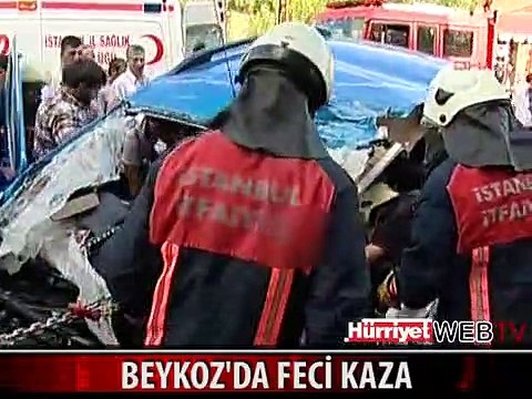 BETON MİKSERİ İLE OTOMOBİL KAFA KAFAYA ÇARPIŞTI