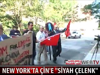 NEW YORK'TA ÇİN'E "SİYAH ÇELENK"