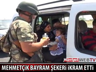 MEHMETÇİK KÜPELİ DAĞI'NDA BAYRAM ŞEKERİ İKRAM ETTİ