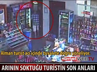BENZİN İSTASYONUNDA ÖLDÜREN ARI BÖYLE SOKTU