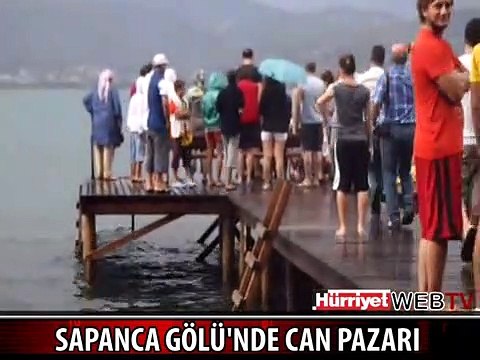SAPANCA GÖLÜ'NÜN ORTASINDA CAN PAZARI