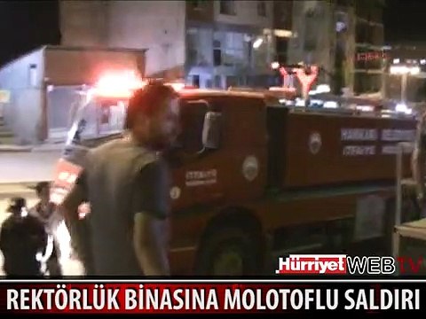 HAKKARİ'DE REKTÖRLÜK BİNASINA MOLOTOFLU SALDIRI