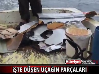 DÜŞEN UÇAĞIN PARÇALARI BULUNDU