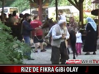 ATIN ÜZERİNDE JENERATÖR ÇALIŞTIRDI! RİZE'DE FIKRA GİBİ OLAY