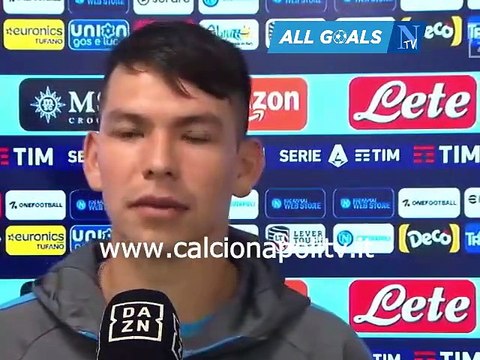 Napoli-Bologna 3-2 16/10/22 intervista post-partita Hirving Lozano