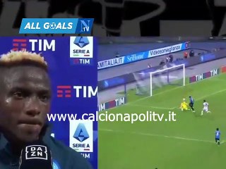 Napoli-Bologna 3-2 16/10/22 intervista post-partita Victor Osimhen