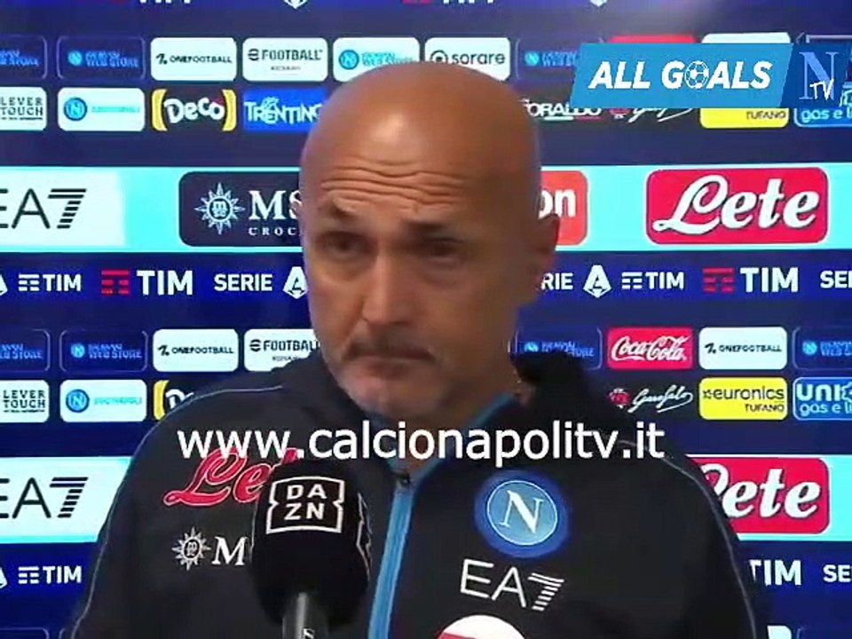 Napoli-Bologna 3-2 16/10/22 intervista post-partita Luciano Spalletti