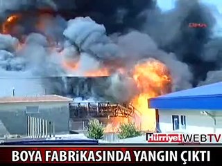 TUZLA'DA BOYA FABRİKASI ALEV ALEV YANDI