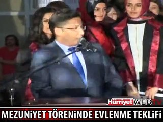 KAYMAKAM'DAN MEZUNİYET TÖRENİNDE EVLİLİK TEKLİFİ