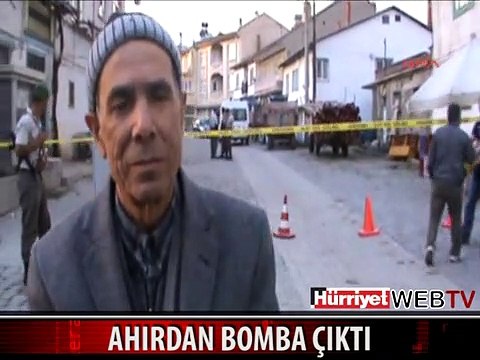 BİR EVİN AHIRINDA KURTULUŞ SAVAŞI'NDAN KALMA BOMBA BULUNDU